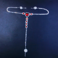 Sexy Love Rhinestone Underwear Body Chain