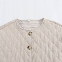Women's Clothing Autumn And Winter New Fashion Linen Blended Cotton Jacket Coat