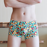 Summer Low Waist Thin Ice Silk Men's Boxer Shorts