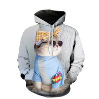 Hooded Men's Sweater Animal Digital Printing