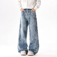 High-waisted, Loose-fitting Wide-leg Pants With A Retro Straight Cut