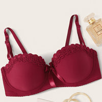Girl Embroidered Butterfly Non-slip Fashion Bra With Steel Ring