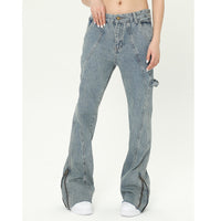 Women's Fashionable And Versatile Zipper Flare Jeans