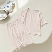 Modal Children's Pajamas Short-sleeved Thin Bellyband Homewear Suit