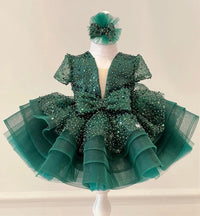Sequin Girls' Poncho Skirt Full Dress