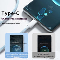 Three-in-one Data Cable 6A Multifunctional Fast Charge Line