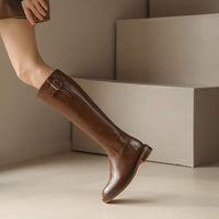 Slimming Tall Boots Womens Flat Knee-high Boots