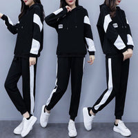 Womens Loose Plus-Size Fashionable Sportswear Set