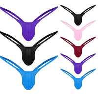 Men's Thong Full Color Plain Double Ding T-shaped Panties Boys Underwear