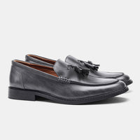 American Size Wood Grain Tassel Foreign Trade Formal Shoes Loafers Slip-on