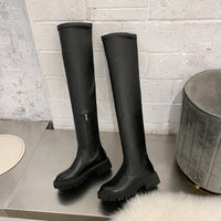 New Fashion Round Toe Square Heel Over The Knee Long Boots