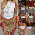Geometric Stitching Sequins Glitter Short Skirt Hip Skirt