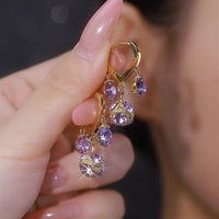 Elegant Zircon Tassel Earrings For Women