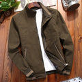 Men's Stand Collar Jacket Leisure Washed-out Coat