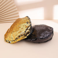 European And American Trendy Fashion Small Sequin Beret For Outdoor Outings, Suitable For All Occasions, Versatile For Painting And Photography.