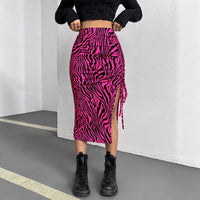 Women's Casual And Versatile Fashion Hot Pink Skirt
