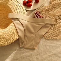 Thread Cotton Comfortable Breathable Sexy Low Waist Girl Briefs