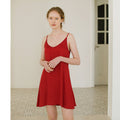 Satin cross straps home nightdress