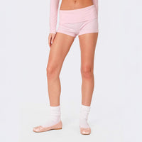 Women's Basic Tight Low Waist Bottoming Casual Shorts