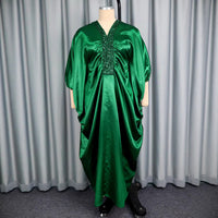 Women's Patchwork Sequin Batwing Sleeve Dress