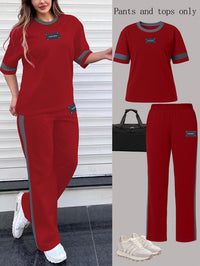 SpringSummer New Arrival Fashionable Trendy Multi-Color Casual Two-Piece Set With Short Sleeves