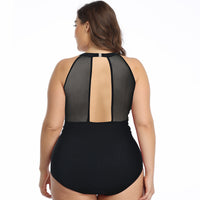 Mesh one-piece swimsuit ladies