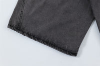 Men's Distressed Washed American Street Retro Loose Shorts