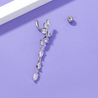 Personalized Chamfered Zircon Umbilical Umbilical Ring