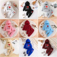 Hooded Printed Sweater Trousers Suit Casual All-matching