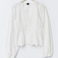 Lace-trimmed Casual Solid-color Women's Shirt