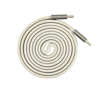 Flat wire magnetic data cable-dual C-port model-100W-white-length 1m-1 piece