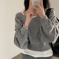 All-matching V-neck Pullover Sweater Long Sleeve Thermal Sweater