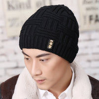 Men's Fashion Padded Jacquard Knitted Hat