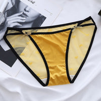 Mesh Lace-up Bow Briefs Low-rise Shorts