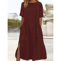 Women's Plus-Size Long Casual Loose Dress