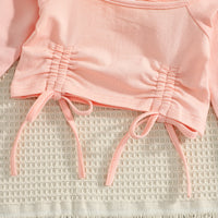 Girls Autumn  Cotton Short Lace-Up Long Sleeves