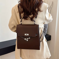 Vintage Buckle Backpack Multifunctional Women's Shoulder Bag