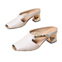 Women's Square Toe Half Slippers