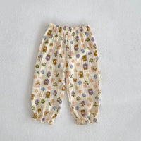 Versatile Floral Cotton Pants Mosquito Prevention