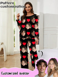 Customized Women's Sleepwear Set With Innovative And Unique Big Head Photos