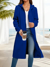 Fashionable Simple Comfortable All-match Slimming Hooded Coat