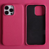 Lychee-pattern Genuine Leather Phone Case