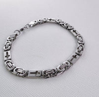 Stainless Steel Cross-link Flat-link Chain Handcrafted Chain Bracelet Necklace, And Accessory