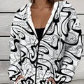 Casual All-matching Fashion Trendy Plaid Stitching Breathable Zipper Sweater