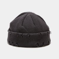 Hole knitted wool hat