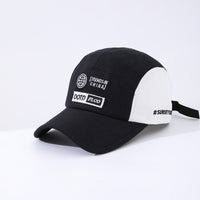 Men's Embroidered Icon Patchwork Letter Adjustable All-purpose Fashionable Baseball Cap Suitable For Outdoor Sun Protection, Hiking, Trekking And Fishing.
