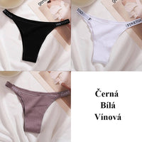 Women's high waist high slit cotton thong