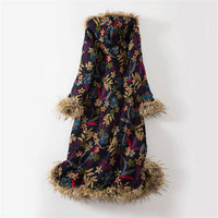 Hooded mid-length cotton coat