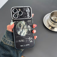 Pleated Bracket Phone Case Metal Planet