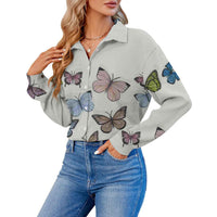Women's 3D Printed Fashionable Long-sleeved Lapel Shirt